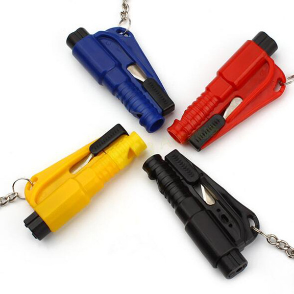 Three in one mini car safety hammer window breaker foreign hot money 8 color optional