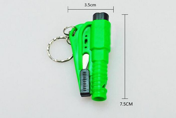 3 in 1 Car Window Glass Safety Emergency Hammer Seat Belt Cutter Tool Keychain Free Shipping