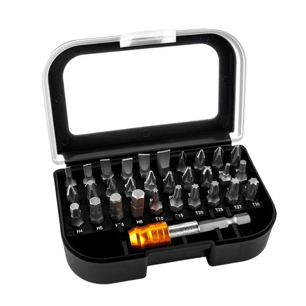 New 31 In 1 magnetic Screwdriver Bits Suit high quality 25mm bits and adapter set for electrician Hand Tool Sets