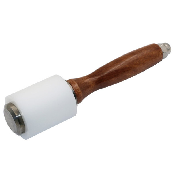 Leather Carving Hammer DIY Craft Cowhide Punch Cutting Nylon Hammer Tool with Wood Handle Leathercraft Carving