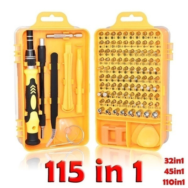 Durable Ratchet Screwdriver Household Appliances Hardware 115 in 1 Portable Screwdriver Set Repair Tool Hand Operated Tools