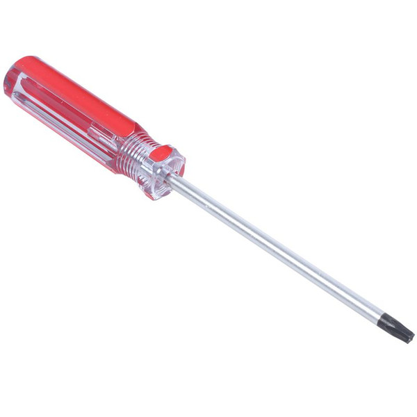 2 Pcs Red Clear Antislip Handle 4mm Magnet Tip T25 Security Torx Screwdrivers