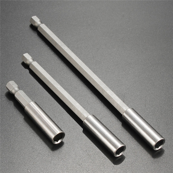 3pcs 1/4 Inch Hex Shank Socket Screwdriver Bit Holder Long Bit Extension Bar Magnetic Lengthening Shank Drill Holder