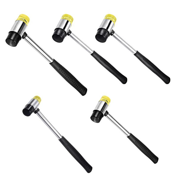 uxcell Uxcell 1-2 Pcs Replaceable Double Face Rubber Nylon Soft Hammer Mallet with Soft PVC Handle Grip, 25mm/30mm/40mm