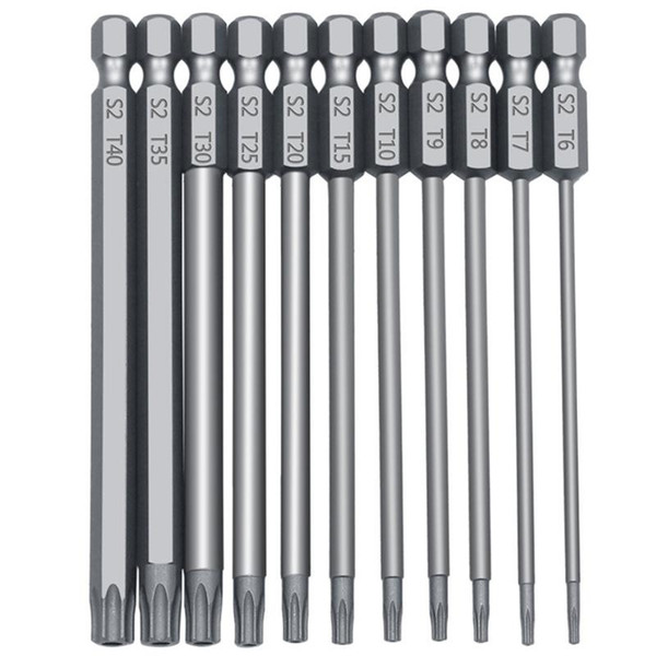 Magnetic S2 Steel Accessory Replacement Hex Torx Rustproof Practical Screwdriver Bit Set Tool Hardware Durable Electric Drill