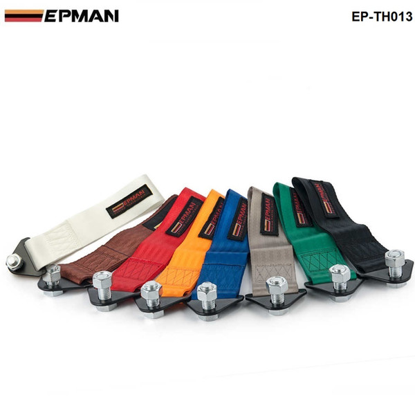 EPMAN - HIGH STRENGTH RACING TOW STRAP SET FOR FRONT/REAR BUMPER HOOK TRUCK/SUV TOWING ROPE EP-TH013