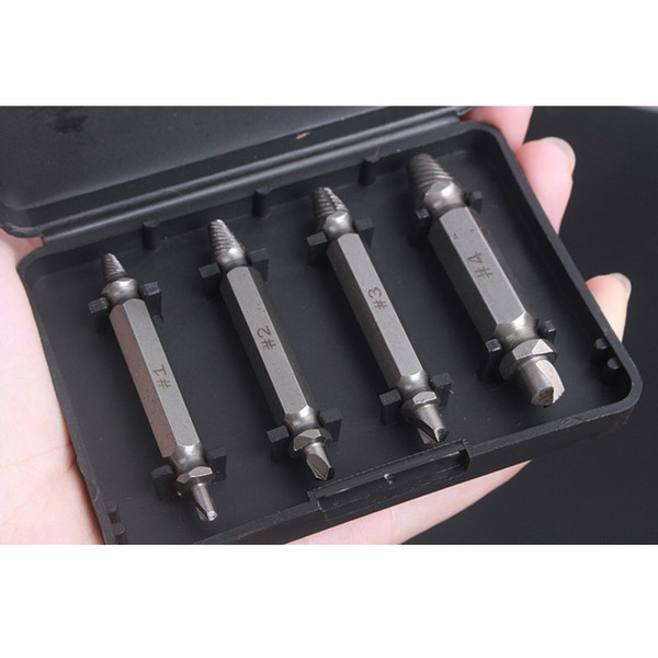 4pcs Screw Bolt Extractor Drill Bits Broken Screw Removal Damaged Screw Remover Speed Out Tool Screwdriver Hand Tools