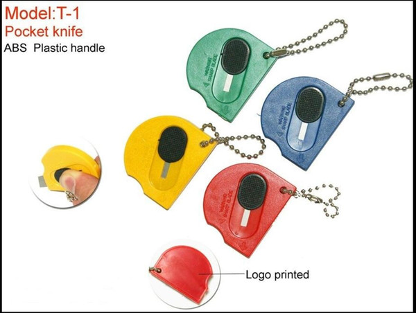 10pcs Mini Retractable Portable Utility Pocketknives Cutter Keychains Hand Tool