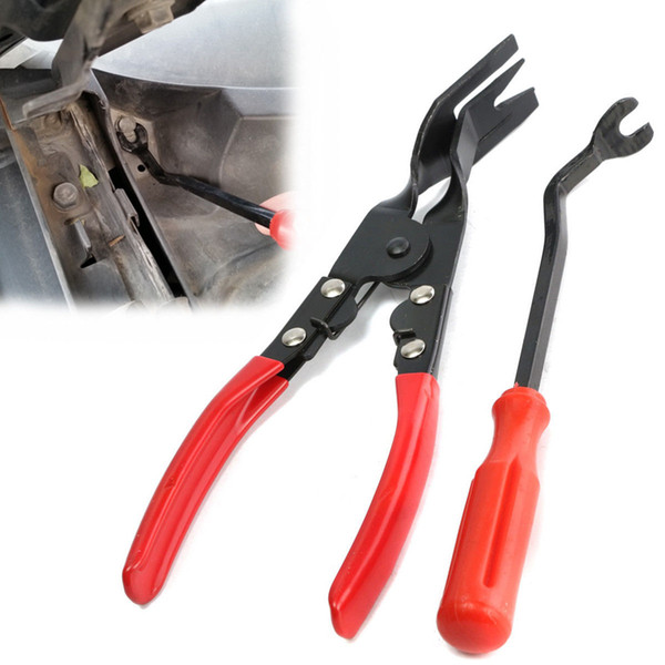 2Pcs Car Removal Pliers Tool Door Panel Trim Clip Upholstery Clip Removal Pliers Kits