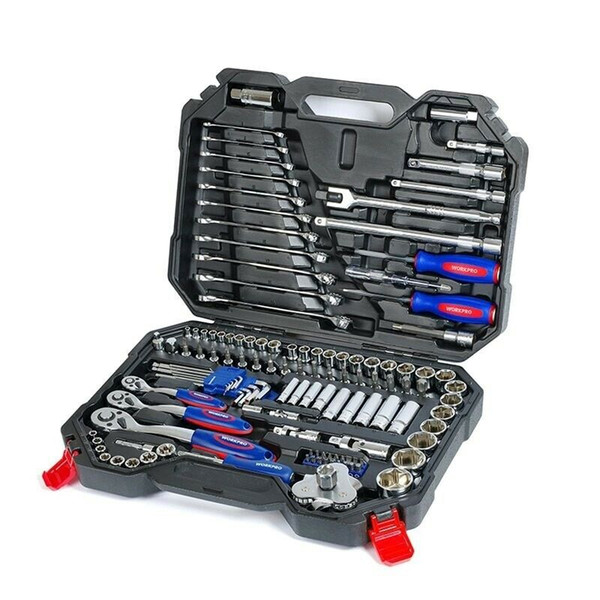 Car Repair Tool Ratchet Spanner Wrench Socket Set 123 PCs Hand Tools Set