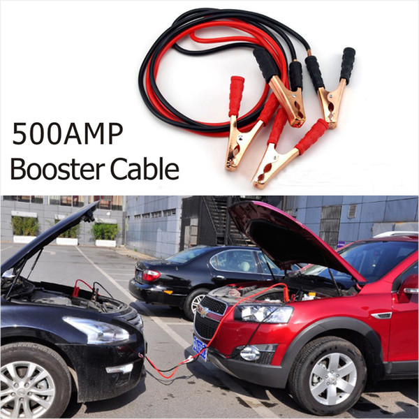 New Emergency Battery Cables Car Auto Booster Cable Jumper Wire 2 Meters Length Booster 12V 500A