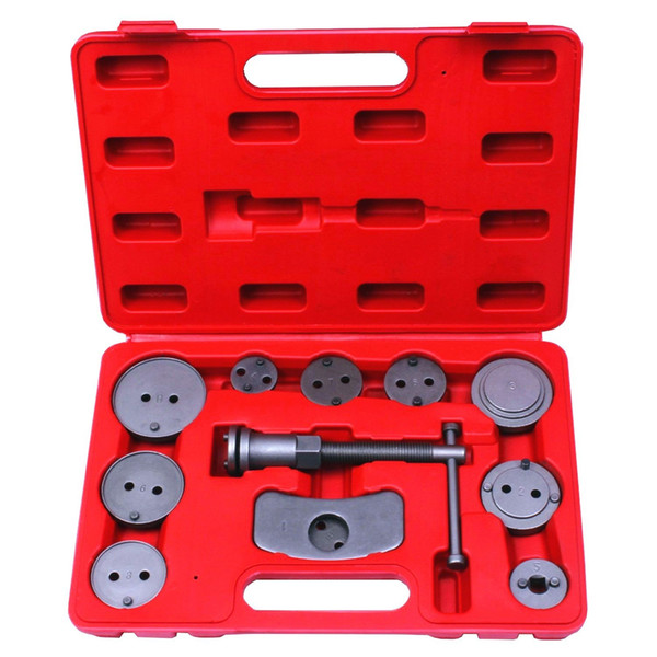 LONGFENG LFCP8 12pcs Disc Brake Caliper Piston Pad Car Wind Back Tool Kit with Case