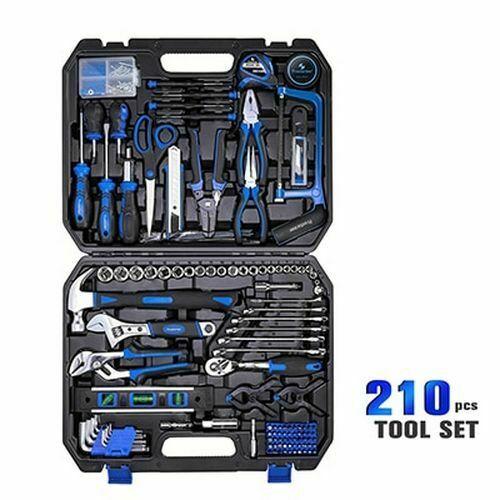 Ratchet Wrench Hand Tools Set Combination Socket Adapter Kit Spanner Set 210 Pcs