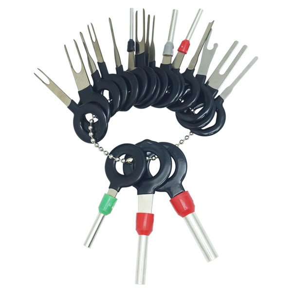 wholesale 18pc/set Auto Plug Terminal Extraction Repair Tool Circuit Board Wire Harness Disassembled Crimp Pin Back Needle Remove Tool #5753