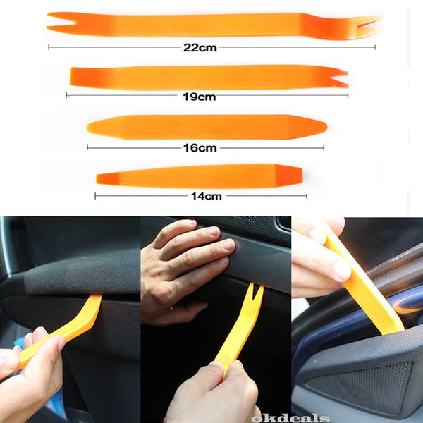 Auto Car Radio Panel Door Clip Panel Trim Dash Audio Removal Installer Pry Repair Tool Portable Practical 4pcs/set