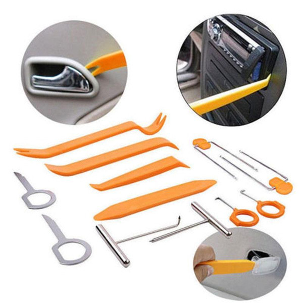 12pcs Car Disassembly Tools Car dvd player Stereo Refit Tools Interior Trim Panel Dashboard Installation Removal Pry CY018-CN+