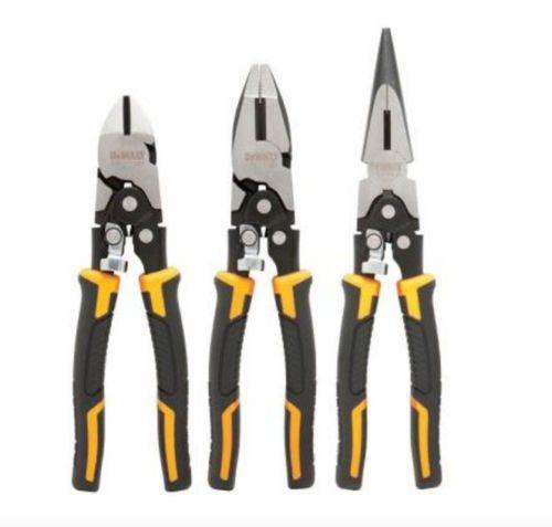 NEW Premium DeWALT Pliers,Needle-Nose,Wire-Cutters/Cutting,Dykes (3-pc Tool-Set)