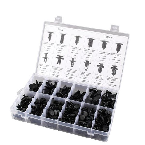 240 Pieces 12 Model Car Door Fender Repair Fastener Clip Rivets Screws Push Fastener