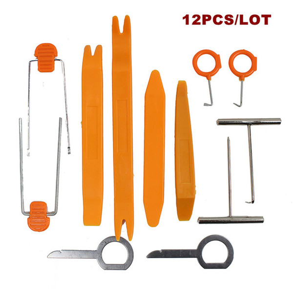 12pcs Audio Removal Open Installer Pry Tool Car Radio Door Clip Panel Trim Dash Car Vehicle