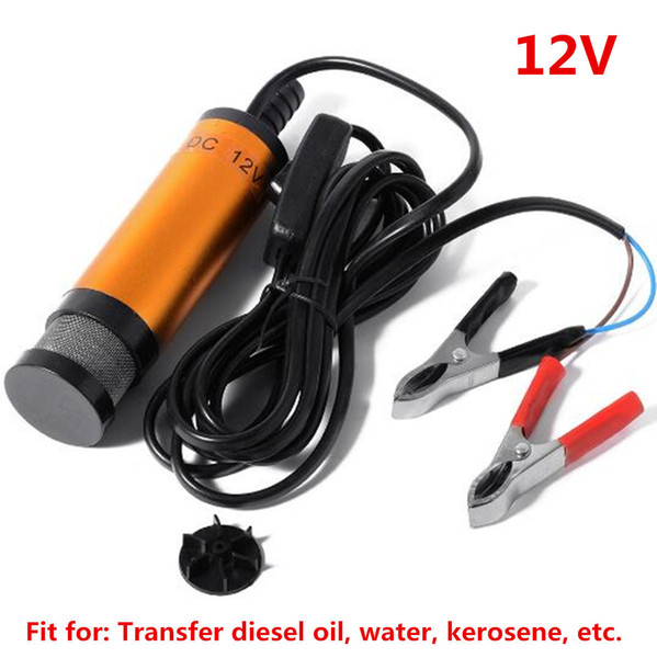 12V Aluminum alloy Submersible Pump 38mm Water Oil Diesel Fuel Transfer Refueling Detachable