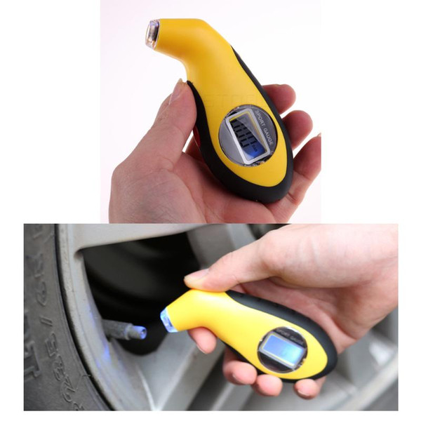 1Pc Tyre Air Pressure Gauge Meter Electronic Digital LCD Car Tire Manometer Barometers Tester Tool for Car Truck Motorcycle Bike