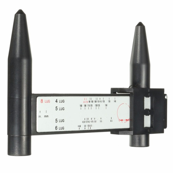 Wheel Bolt Pattern 4 5 6 8 Lug Gauge Tool Handheld Quick Measuring Instrument Portable Lightweight Black Measure Tool