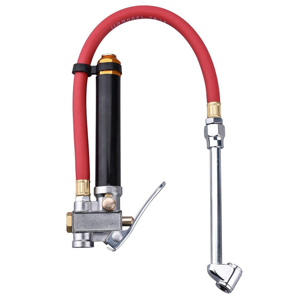 Heavy Duty Dual Head Tire Inflator Gaugewith Air Hose for Tire Inflator