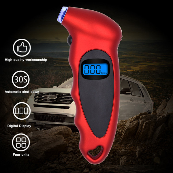 Car Digital Tire Air Pressure Gauge Tester Portable with Backlight for Auto Bike F-Best