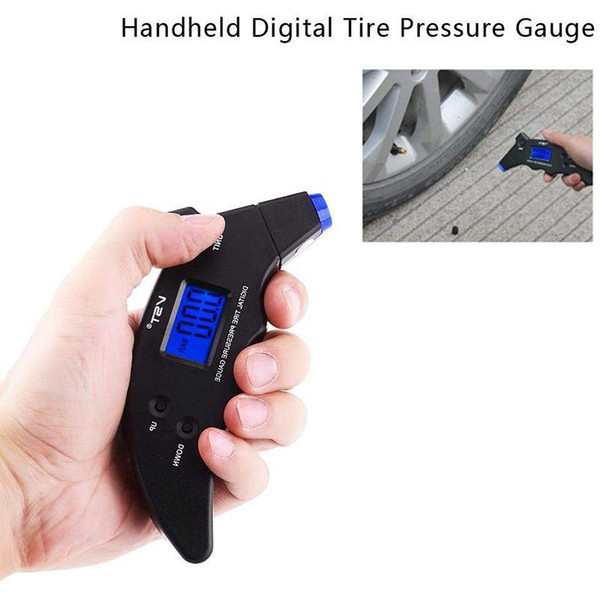 For Car Truck Motorcycle Bike LCD Tire Manometer Tester Precise Digital Pressure Gauge Backlight