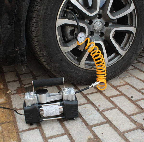 Factory Outlet High Power Car Tyre Air Pump Double Cylinder Air Pump 150W Electric Air Pump