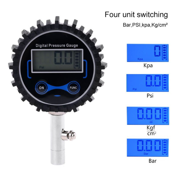 Digital Tire Pressure Gauge 3-200 PSI Heavy Duty Large 2-1/2