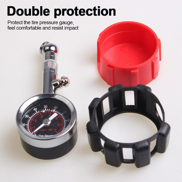 Portable Large Dial 100 PSI High Accuracy Car Truck Measuring Tool Reset Function Tire Pressure Gauge Multifunctional Metal