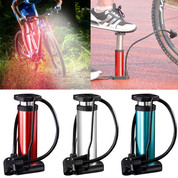 Bicycleriding essential multi-color inflatable Portable Aluminum Alloy Mini Bike Bicycle Foot Pump Tire Tyre Air Inflator Valve