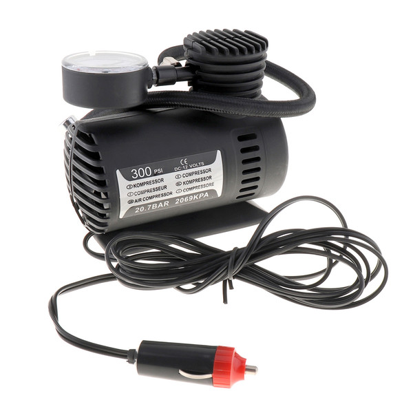 Brand New Portable 12V 300PSI Electric Pump Air Compressor Tire Inflator for Motorcycles Electromobile Canoeing CEC_010