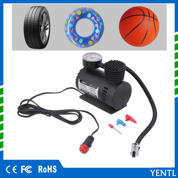 free shipping Air Compressor 12V Tire Inflator Toy Sports Car Auto Electric Pump Mini New12V 300PSI Car Bike Tyre Inflator Electric Portable