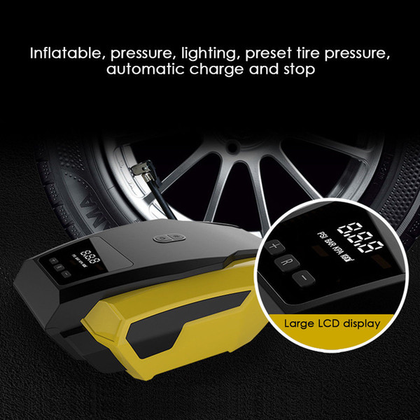 DC 12V Electric Car Tyre Inflator Pump Digital Portable Automatic Tyre Air Compressor Pump for Multifunction with LED Flashlight