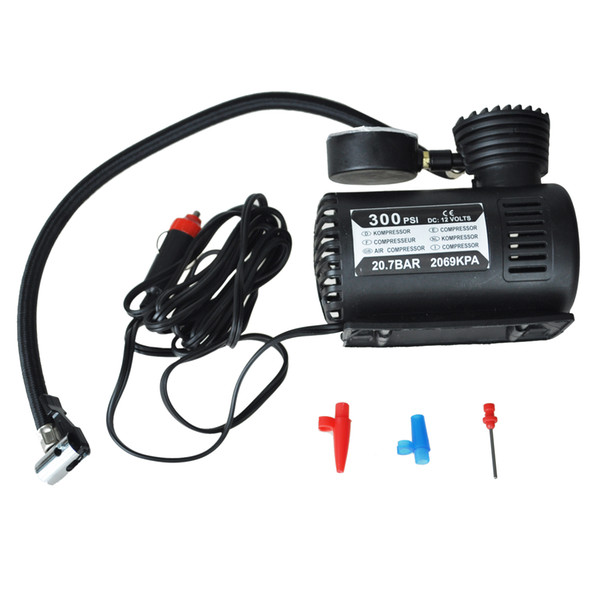 300PSI 12V Portable Mini Air Compressor Auto Car Electric Tire Air Inflator Pump