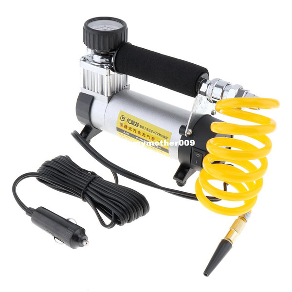 1 Set Hot Portable DC 12V Auto Tire Inflator 100PSI Car Air Pump 35 L/MIN Car Pumps Univerval 100W Car Air Compressor