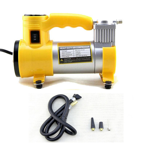 Latest styles 12V DC LED light Portable Air Compressor Pump, Car with metal inflatable pumpPointer Tire Inflator by 150 PSI,Tire repair tool