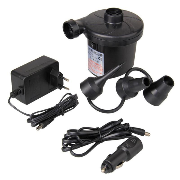 EU Plug Electric Air Pump DC12V/AC230V Inflate Deflate Pumps Car Inflator Electropump with 3 Nozzles