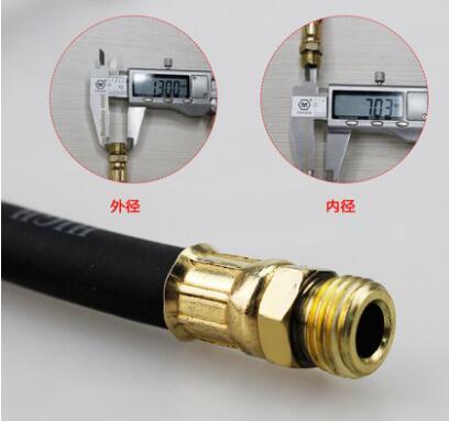 The barometer, tire pressure gauge tube / tire inflation pressure gauge extension tube copper gas nozzle