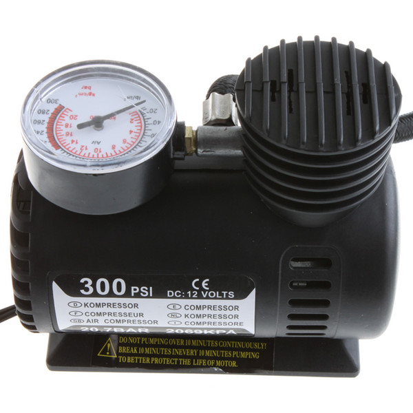 Freeshipping Portable Car/Auto DC 12V Electric Air Compressor/Tire Inflator 300PSI Automobile Emergency Air Pump