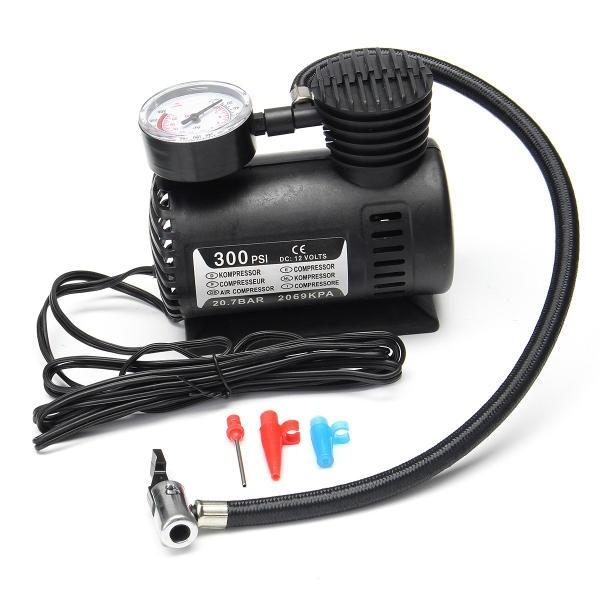 Portable Mini Air Compressor Vehicle Electric Tire Inflator Pump 12V 300 PSI