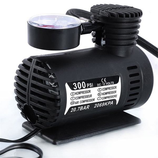 Mini DC 12V Electric Car Auto Inflatable Pumping Air Pumps Compressor 300 PSI for Bicycle Motorcycle