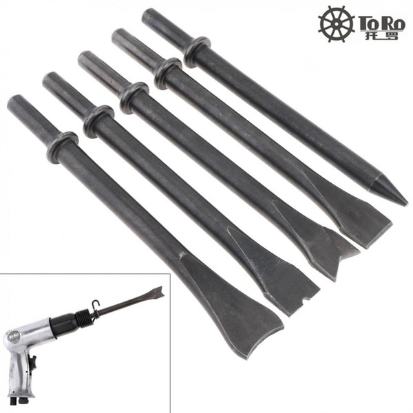 4/5pcs/set Air Chisel Impact Head Hard 45# Steel 125/175mm Solid Long Impact Head Support PneumaticTool for Cutting Removal