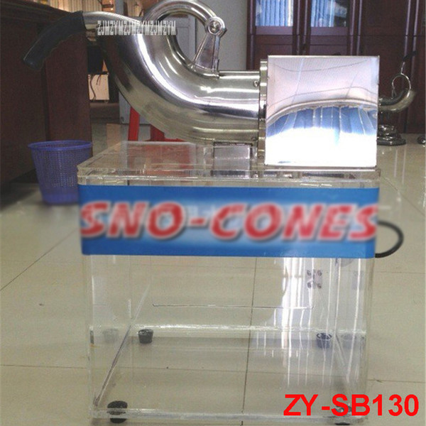 Double Blades Commercial Ice Crusher Shaver Snow Cone Making Machine 200W stainless steel Material 180kg /h 110V/220V