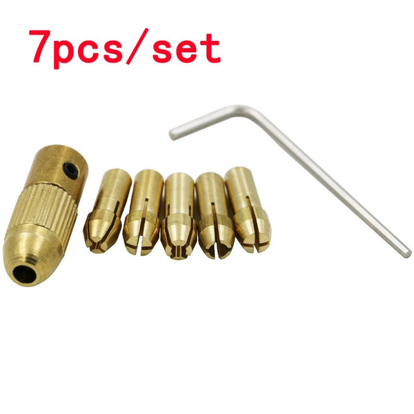 7pcs/Set Drill Collet 0.5-3mm Small Electric Drill Bit Collet Micro Twist Chuck Set Tools Support Mar10