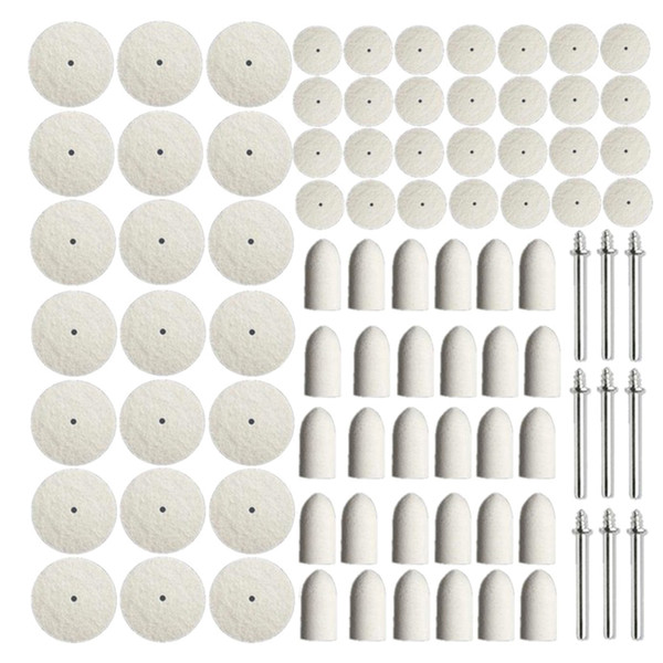 88pcs/set Felt Multi Use Easy Apply Rotary Tool Polishing Wheel Professional Buff Clean Pad Practical Mini Durable With Shank