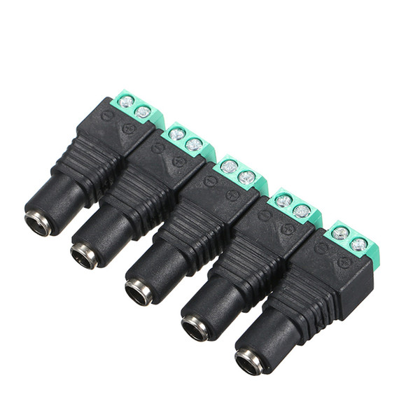 5PCS DC 5.5mm*2.1mm Female Male Power Plug Adapter Monitor Weld-free Plug Socket DC-G01