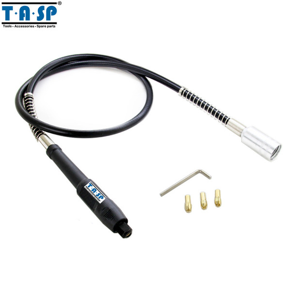 TASP 107cm Rotary Tool Flexible Shaft Mini Drill Accessories with 3.2/2.3/1.5mm Collets